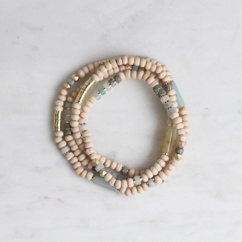 
                      
                        BRC Scout Wood & Amazonite Wrap Bracelet & Necklace
                      
                    