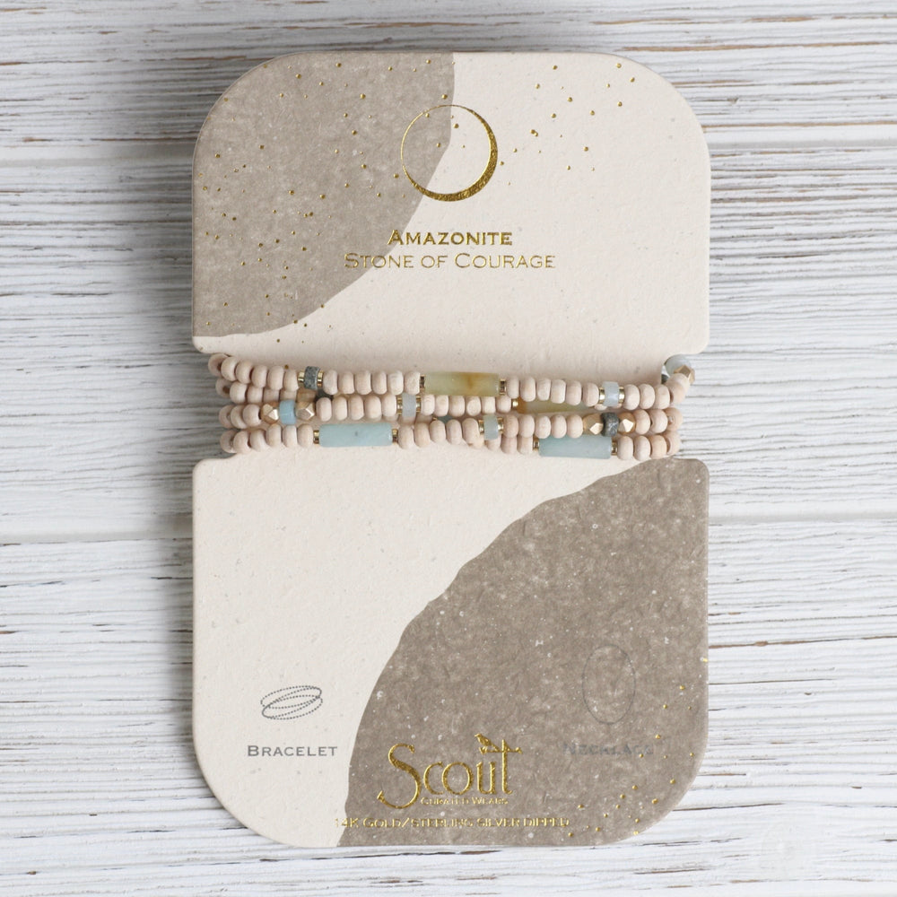 
                      
                        BRC Scout Wood & Amazonite Wrap Bracelet & Necklace
                      
                    