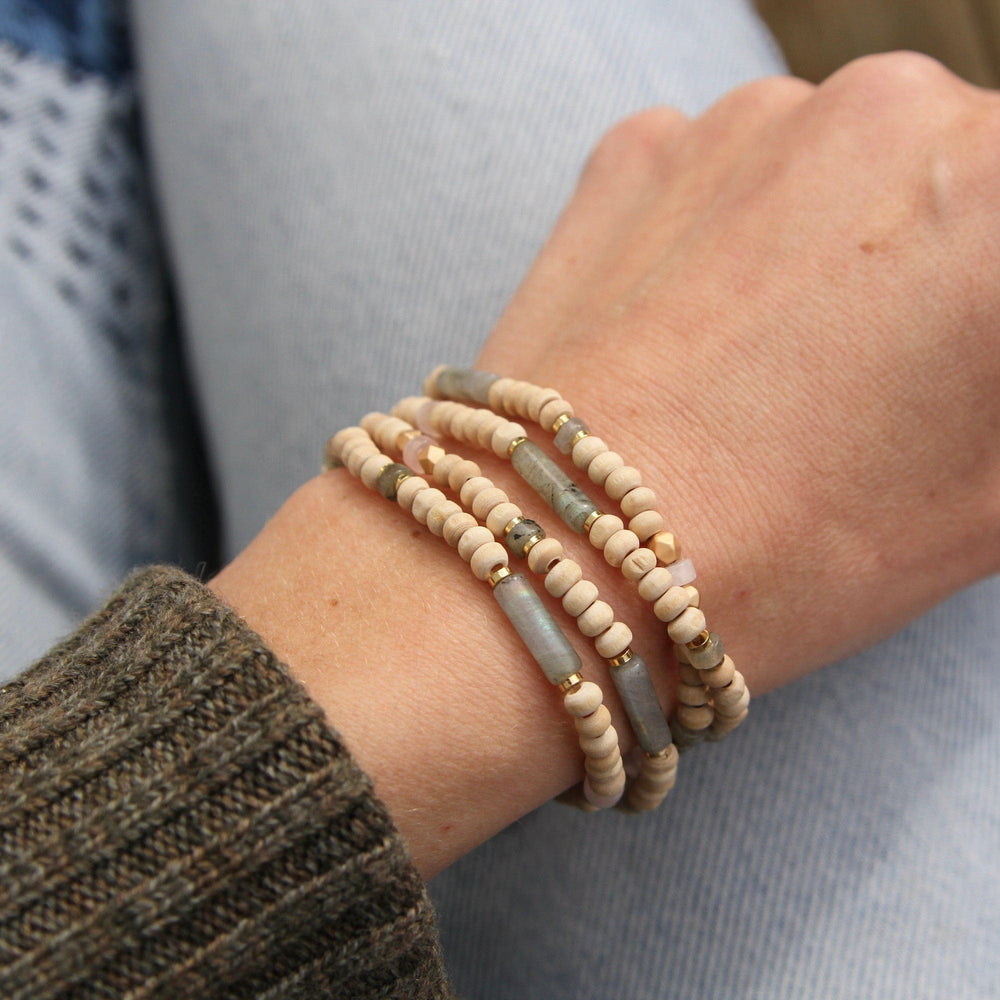 
                  
                    BRC Scout Wood & Labradorite Wrap Bracelet & Necklace
                  
                