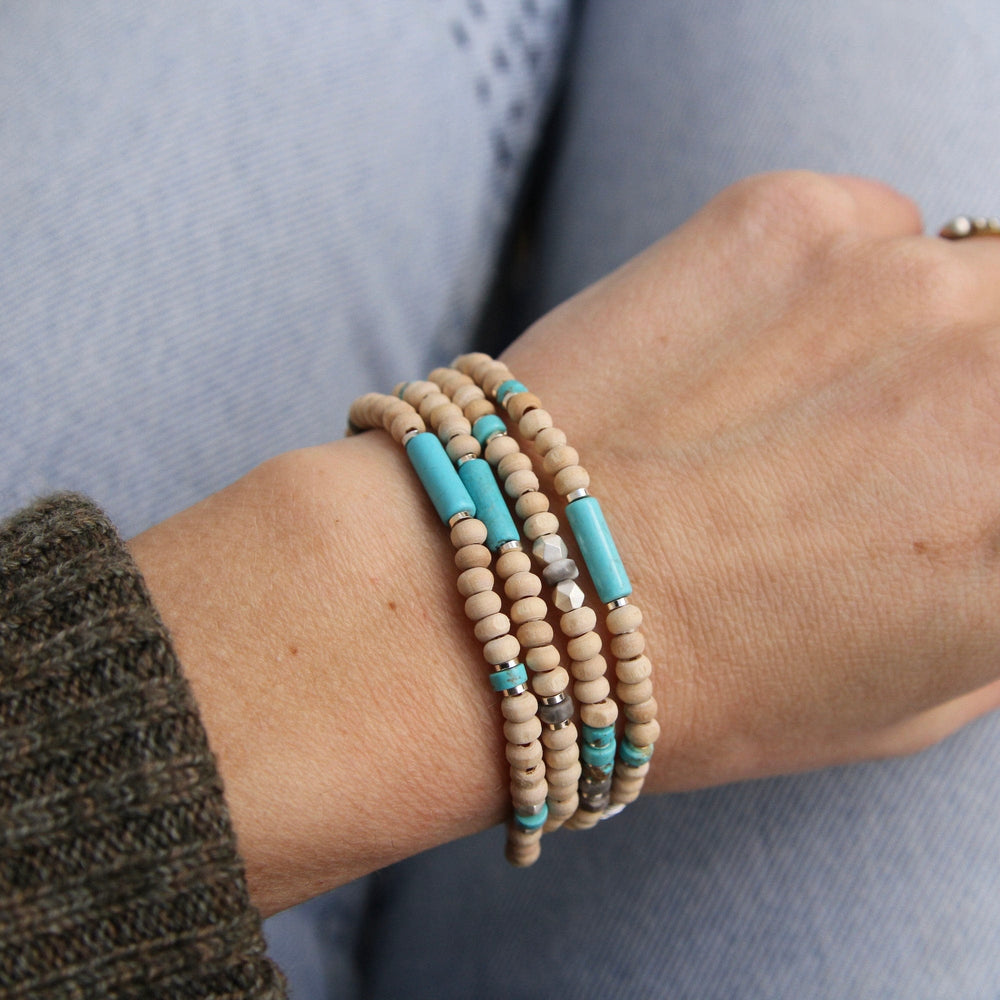 
                      
                        BRC Scout Wood & Turquoise Wrap Bracelet & Necklace
                      
                    