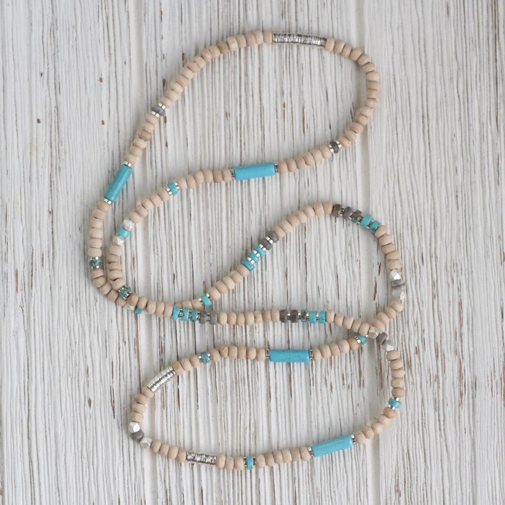 
                      
                        BRC Scout Wood & Turquoise Wrap Bracelet & Necklace
                      
                    