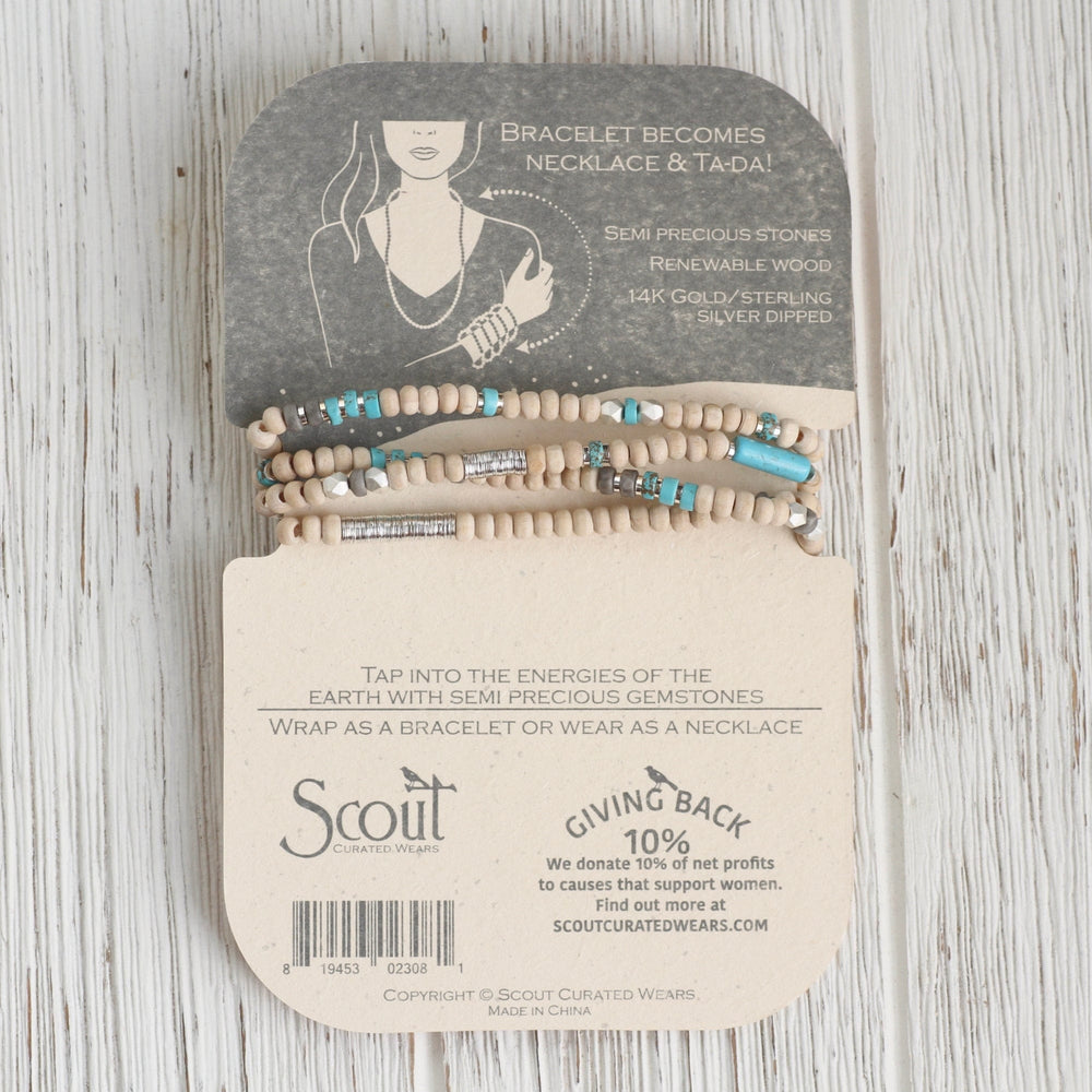 
                      
                        BRC Scout Wood & Turquoise Wrap Bracelet & Necklace
                      
                    