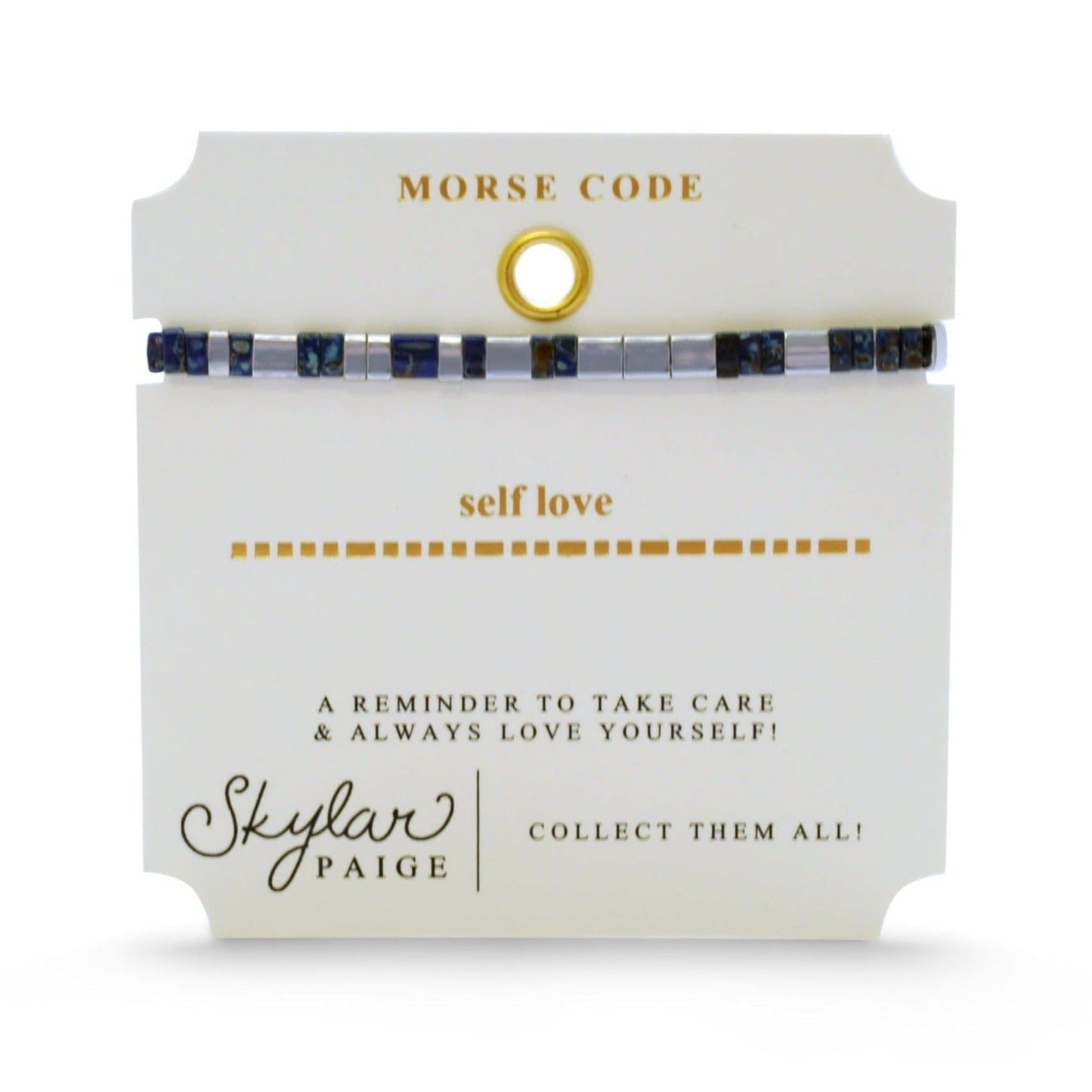 BRC Self Love - Morse Code Tila Beaded Bracelet