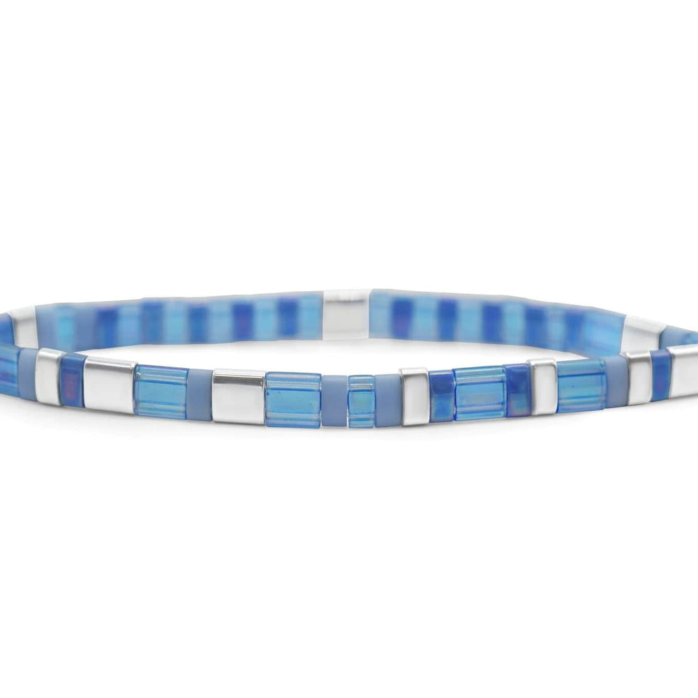 BRC Serenity - Morse Code Tila Beaded Bracelet