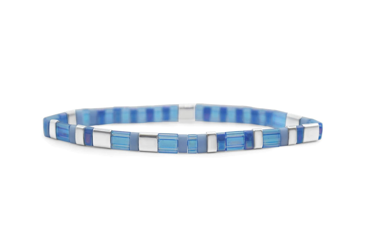 BRC Serenity - Morse Code Tila Beaded Bracelet