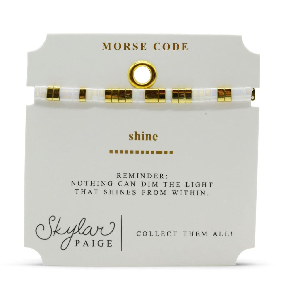 BRC Shine - Morse Code Tila Beaded Bracelet