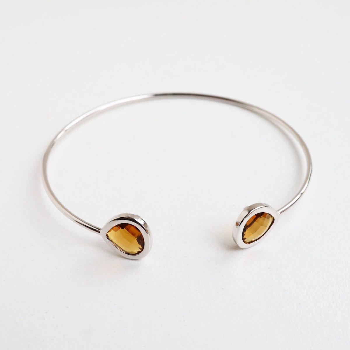 BRC Silver Brown Topaz Bracelet