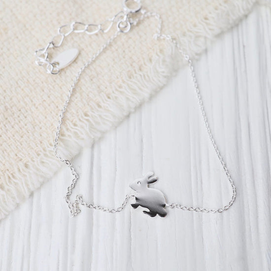 BRC Silver Bunny on Fine Chain Bracelet
