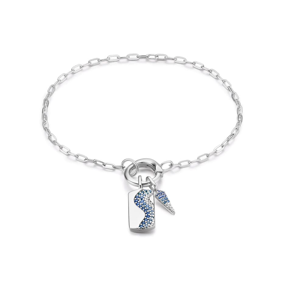 
                  
                    BRC Silver Mini Link Charm Chain Connector Bracelet
                  
                