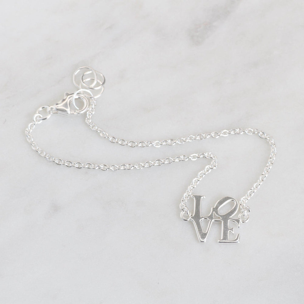 
                  
                    BRC Silver Polished Mini LOVE Sculpture Bracelet
                  
                