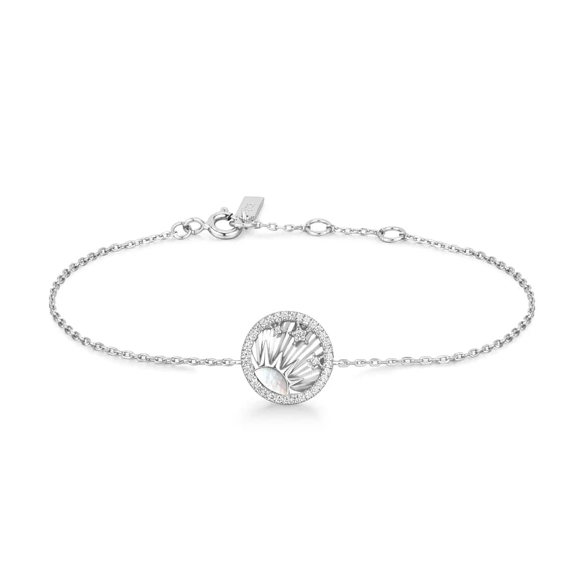 BRC Silver Shiny Sun Stars Bracelet