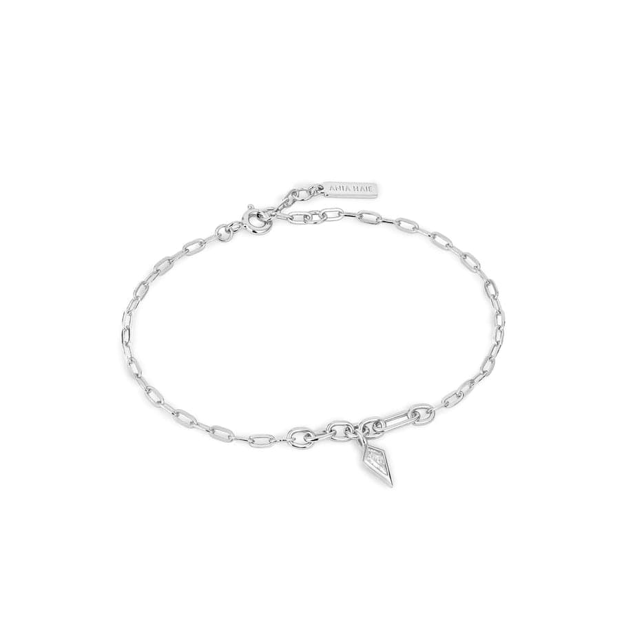 
                      
                        BRC Silver Sparkle Drop Pendant Chunky Chain Bracelet
                      
                    