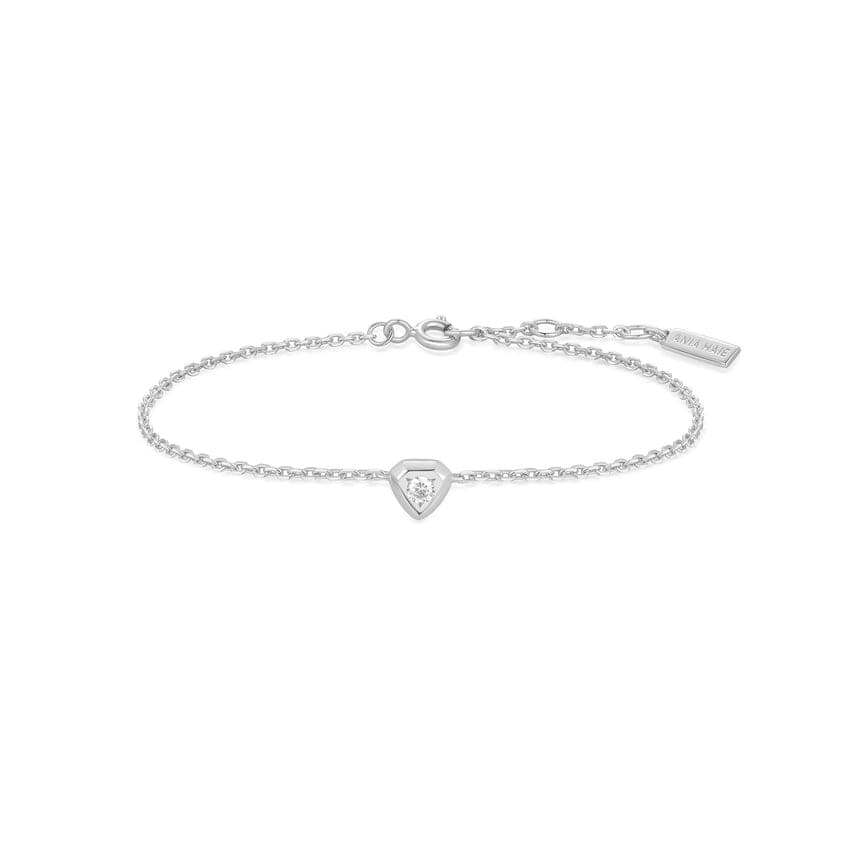 BRC Silver Sparkling Tiny Shield Bracelet