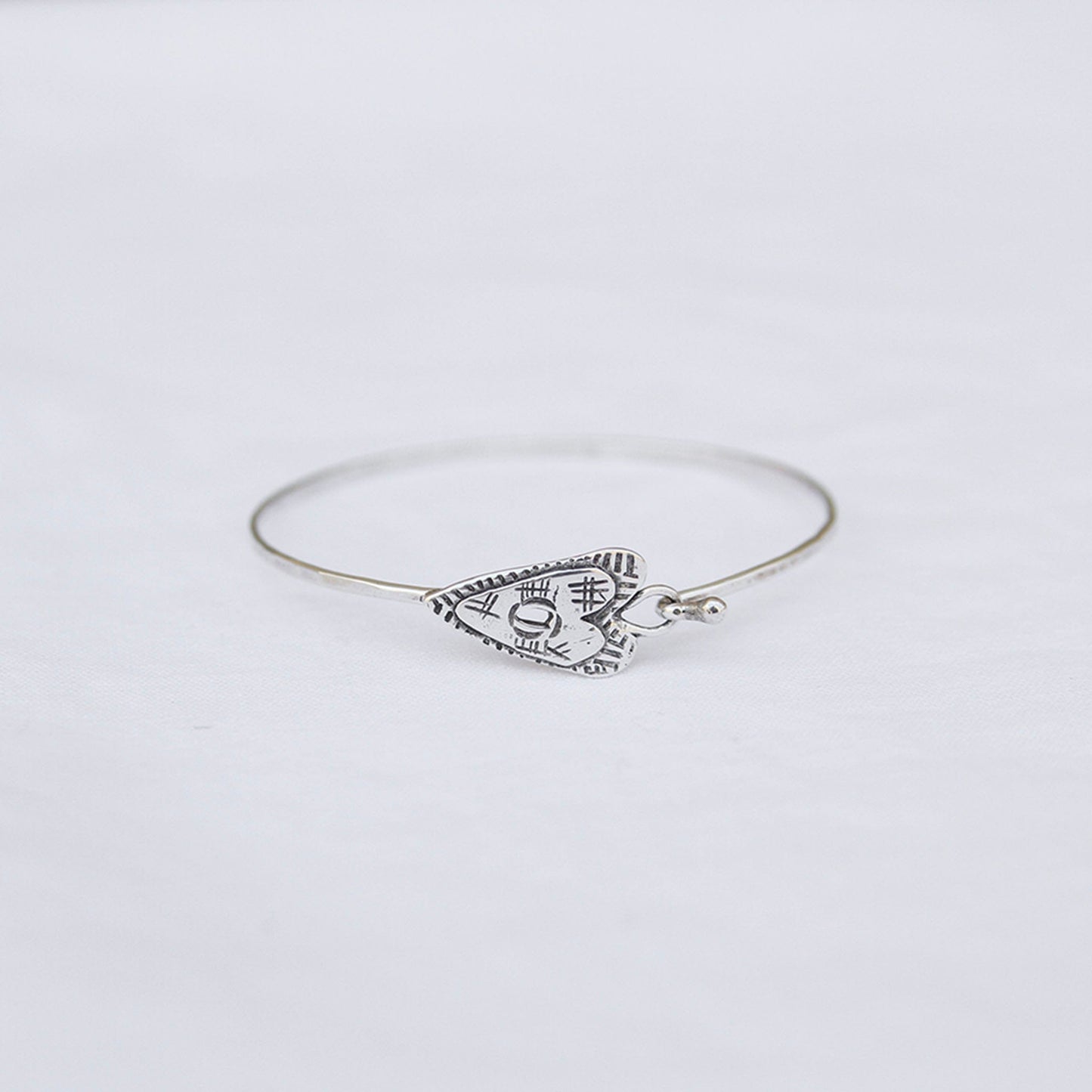 BRC Silver Sterling Bracelet With Etched Heart