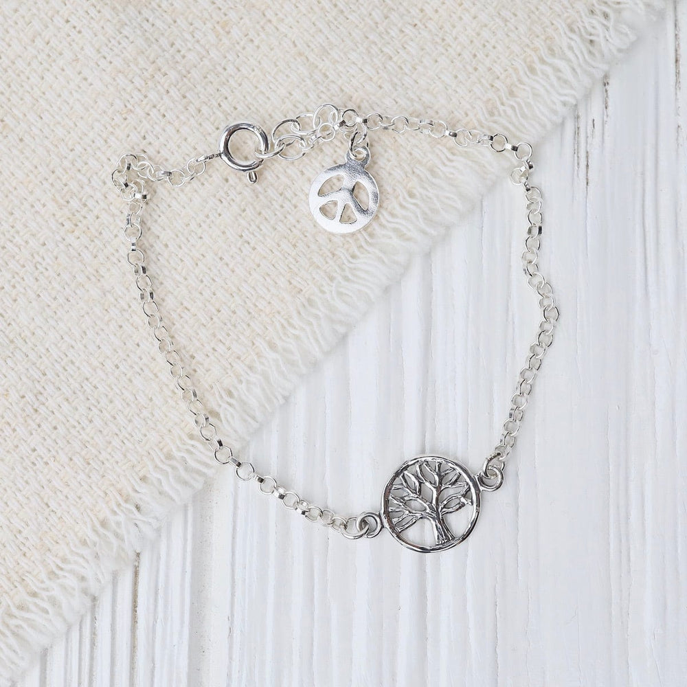 
                  
                    BRC Silver Tree Of Life on Fine Chain Bracelet
                  
                