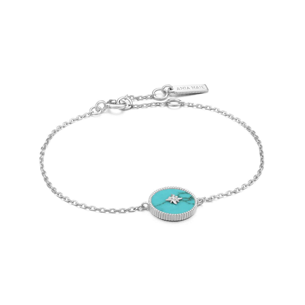 BRC Silver Turquoise Emblem Bracelet