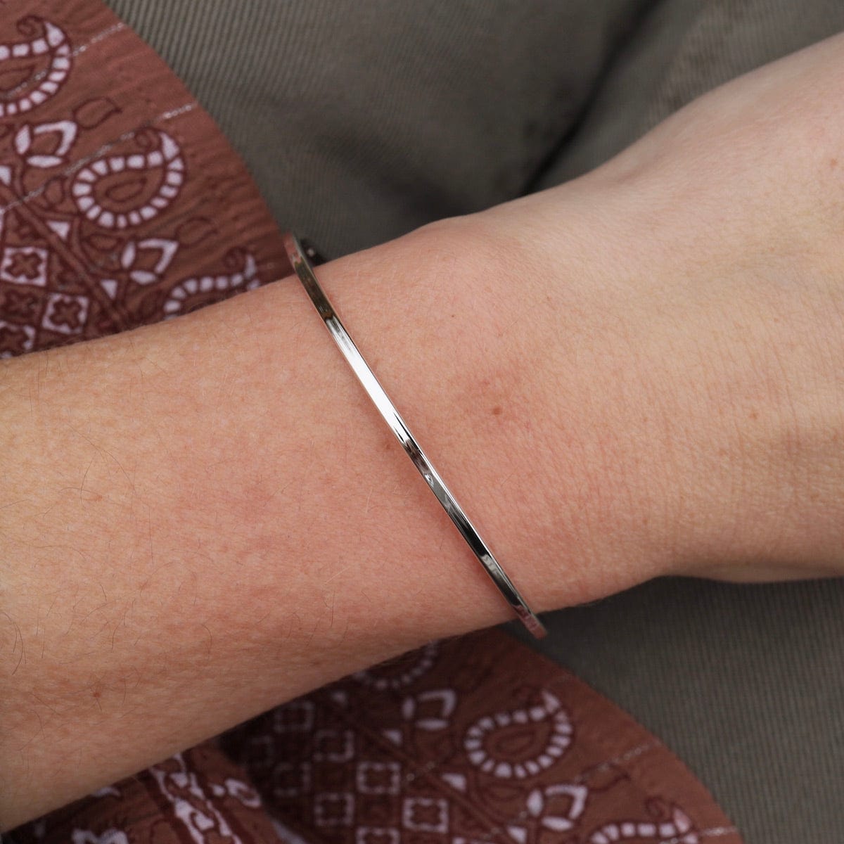 BRC Simple Square Wire Sterling Silver Cuff