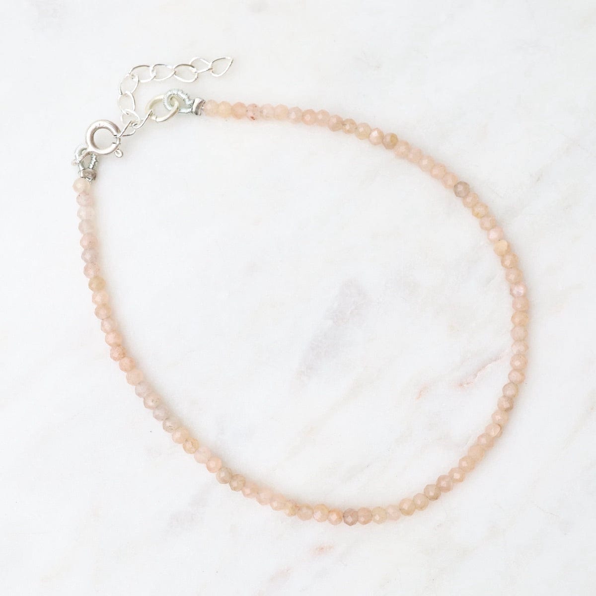 BRC Simple Stone Bracelet -  Dark Peach Moonstone