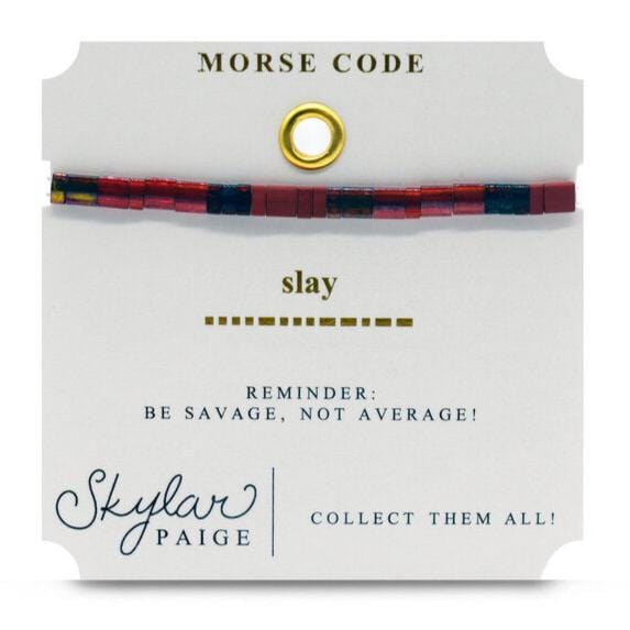 BRC Slay - Morse Code Tila Beaded Bracelet