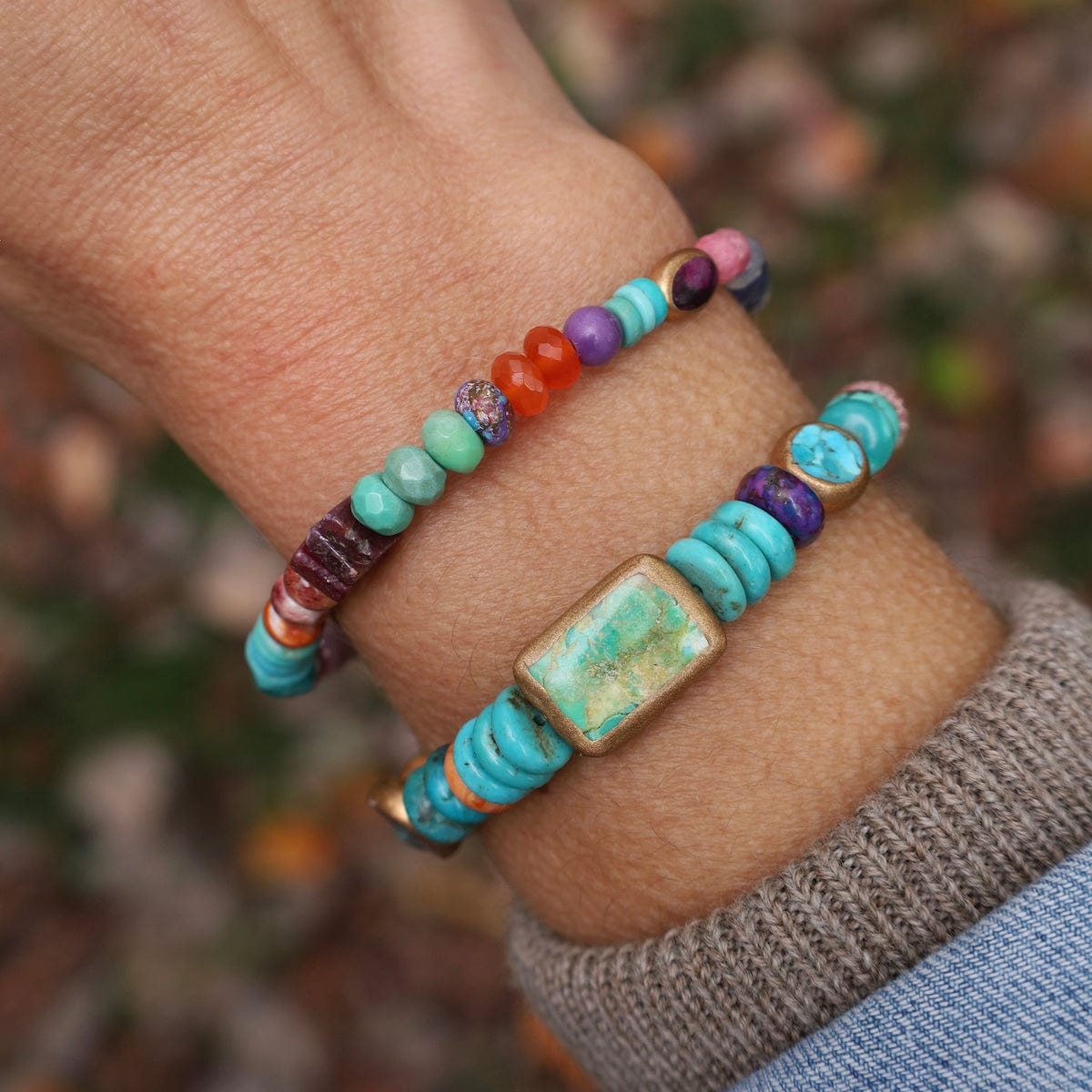 BRC Small Sunset Over Ocean Stretch Bracelet