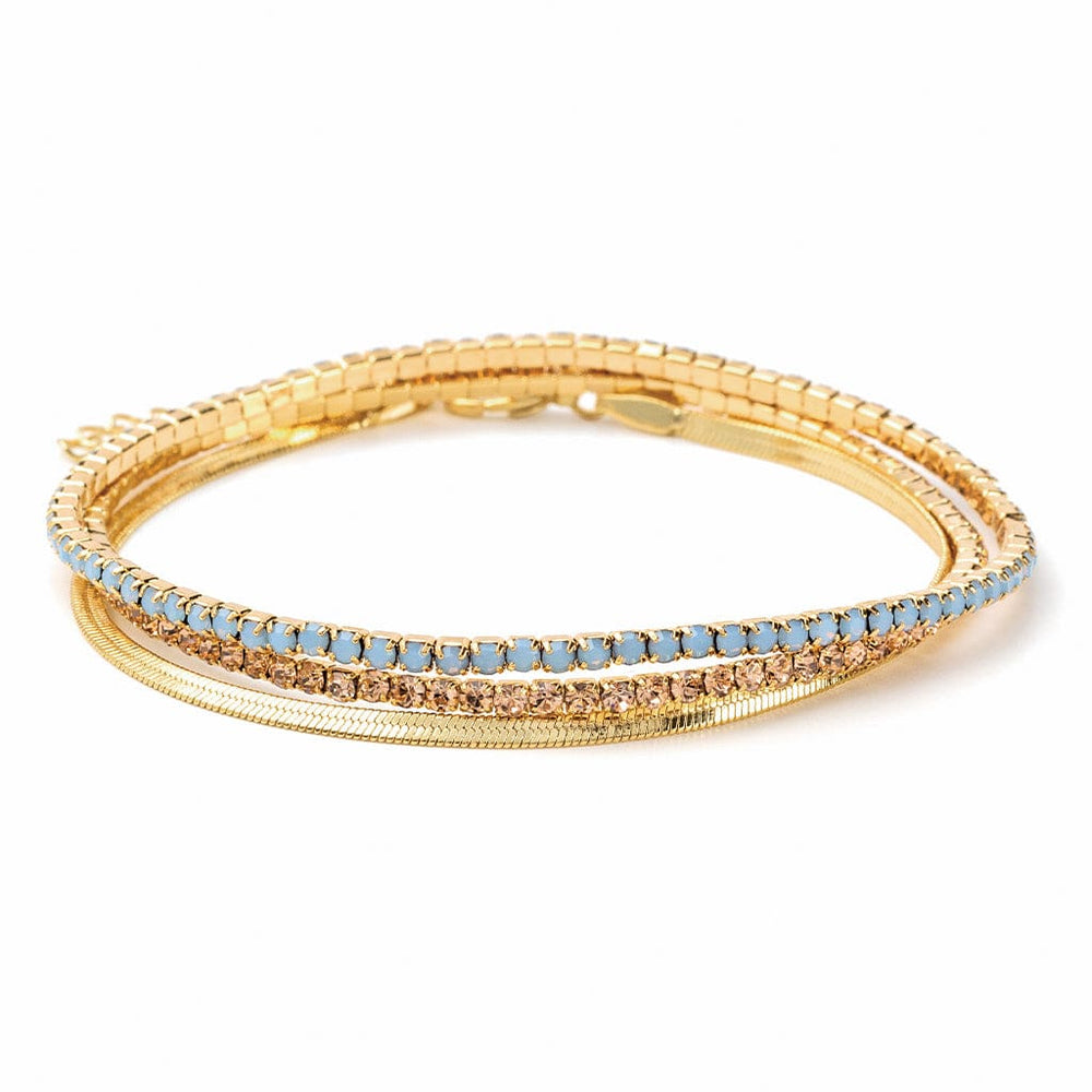 
                      
                        BRC Sparkle & Shine Rhinestone Bracelet Trio - Air Blue Opal & Gold
                      
                    