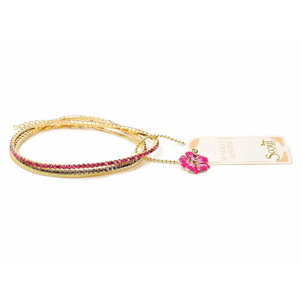 
                      
                        BRC Sparkle & Shine Rhinestone Bracelet Trio - Fuchsia & Gold
                      
                    