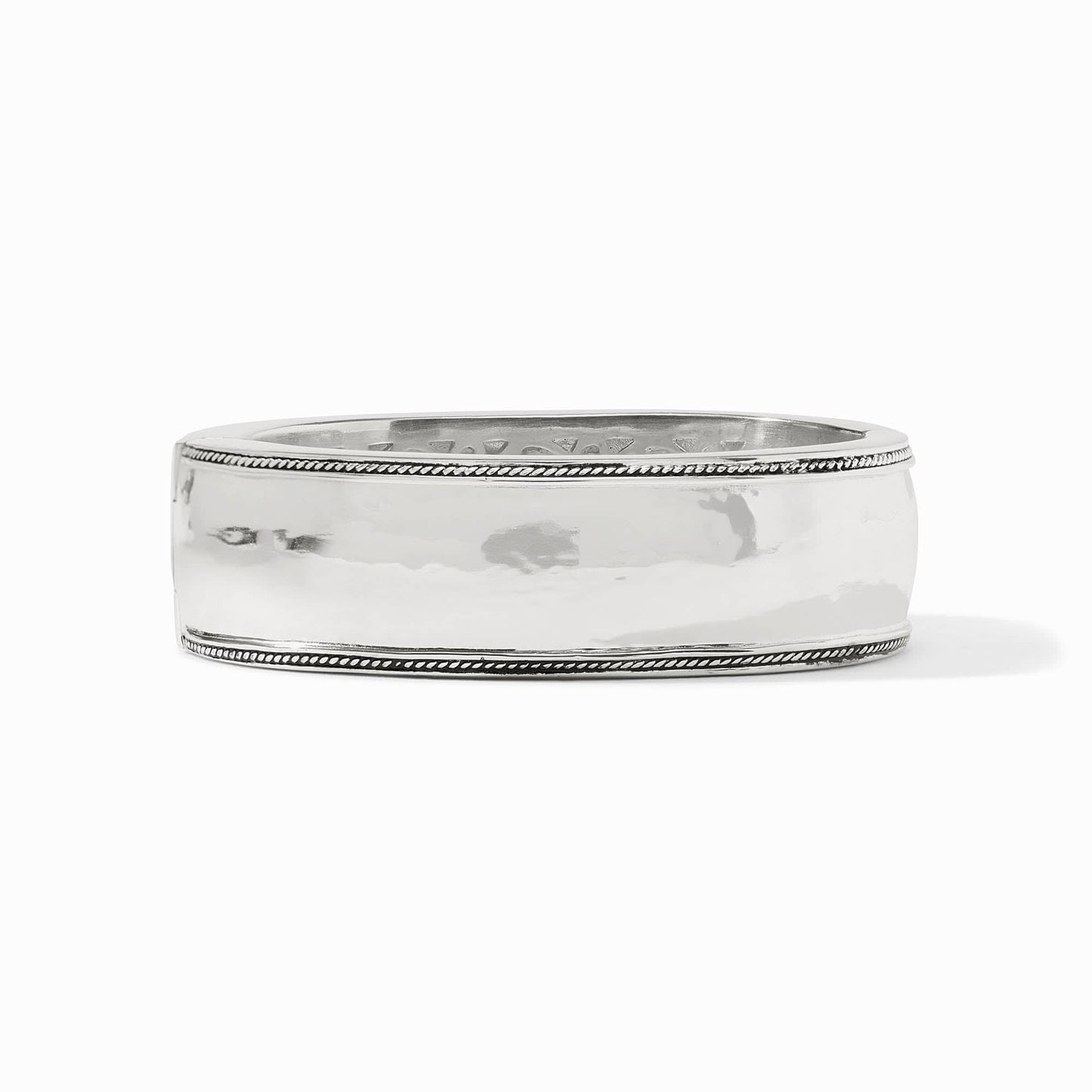 BRC-SPL Silver Cannes Statement Hinge Bangle Bracelet