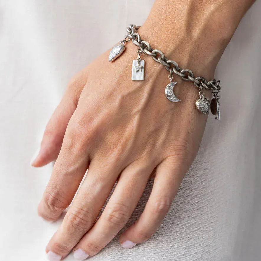 BRC-SPL Silver Charm Bracelet