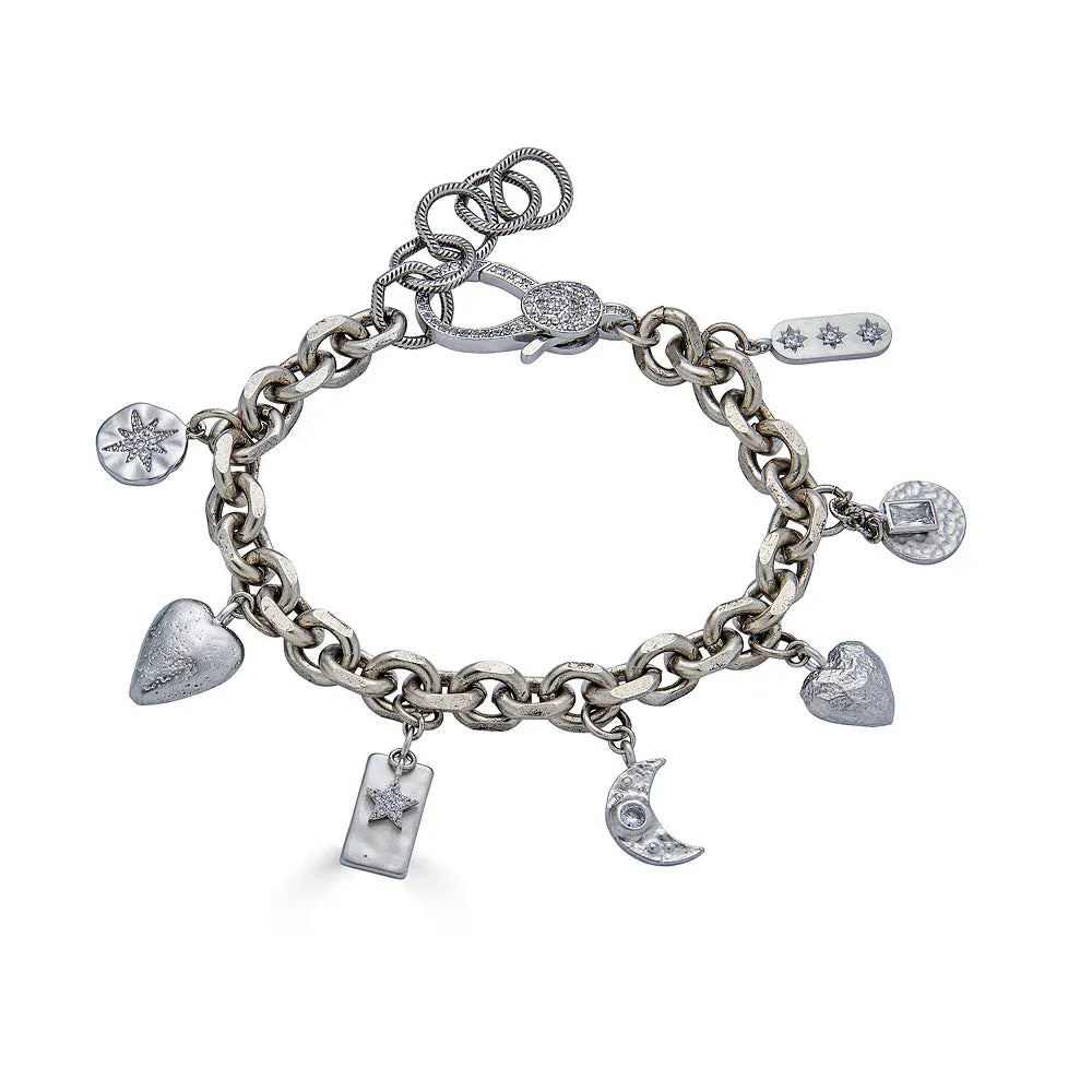 BRC-SPL Silver Charm Bracelet