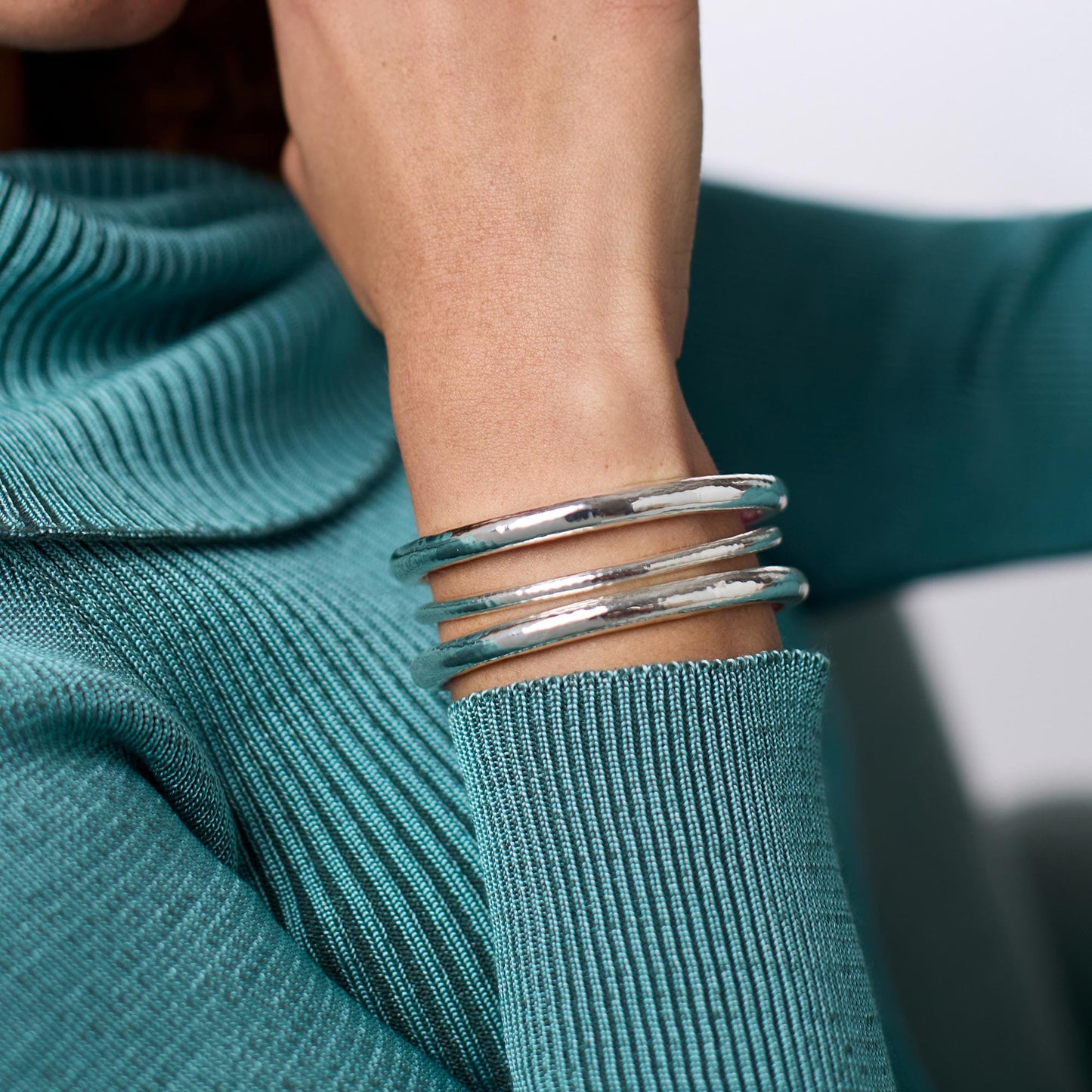 BRC-SPL Silver Havana Bangle