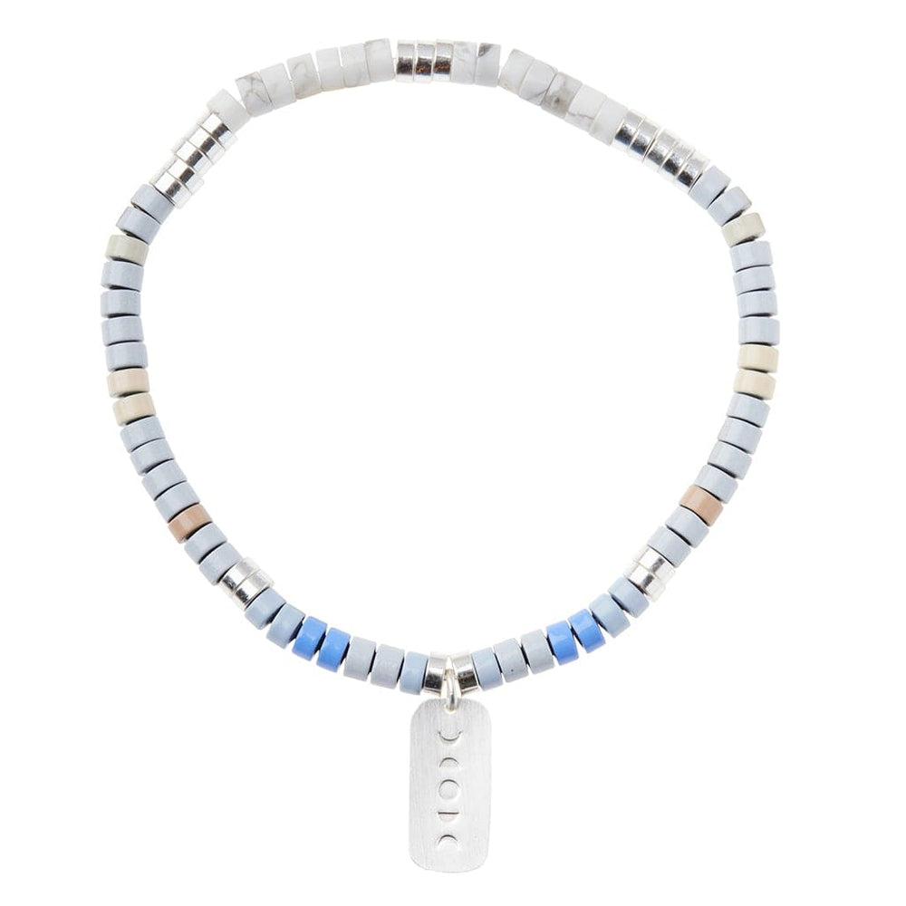 
                      
                        BRC-SPL Stone Intention Charm Bracelet - Howlite/Silver
                      
                    