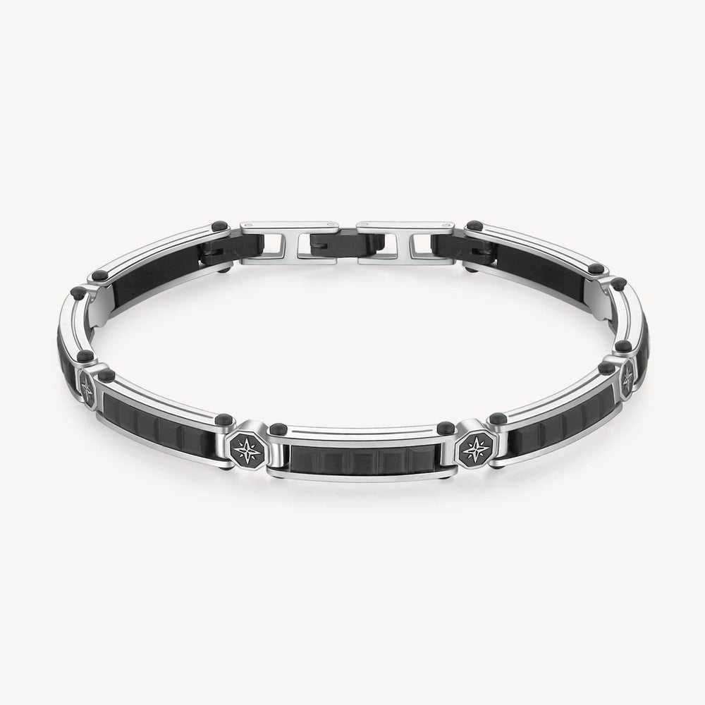 
                      
                        BRC-SS Stainless Steel and Satin Black Bracelet
                      
                    