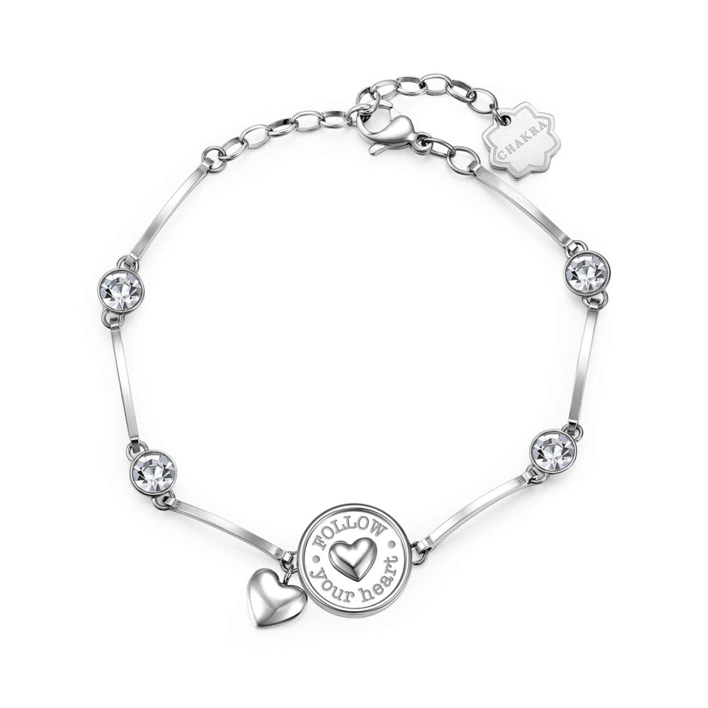 BRC-SS Stainless Steel  Chakra Bracelet - Follow Your Heart