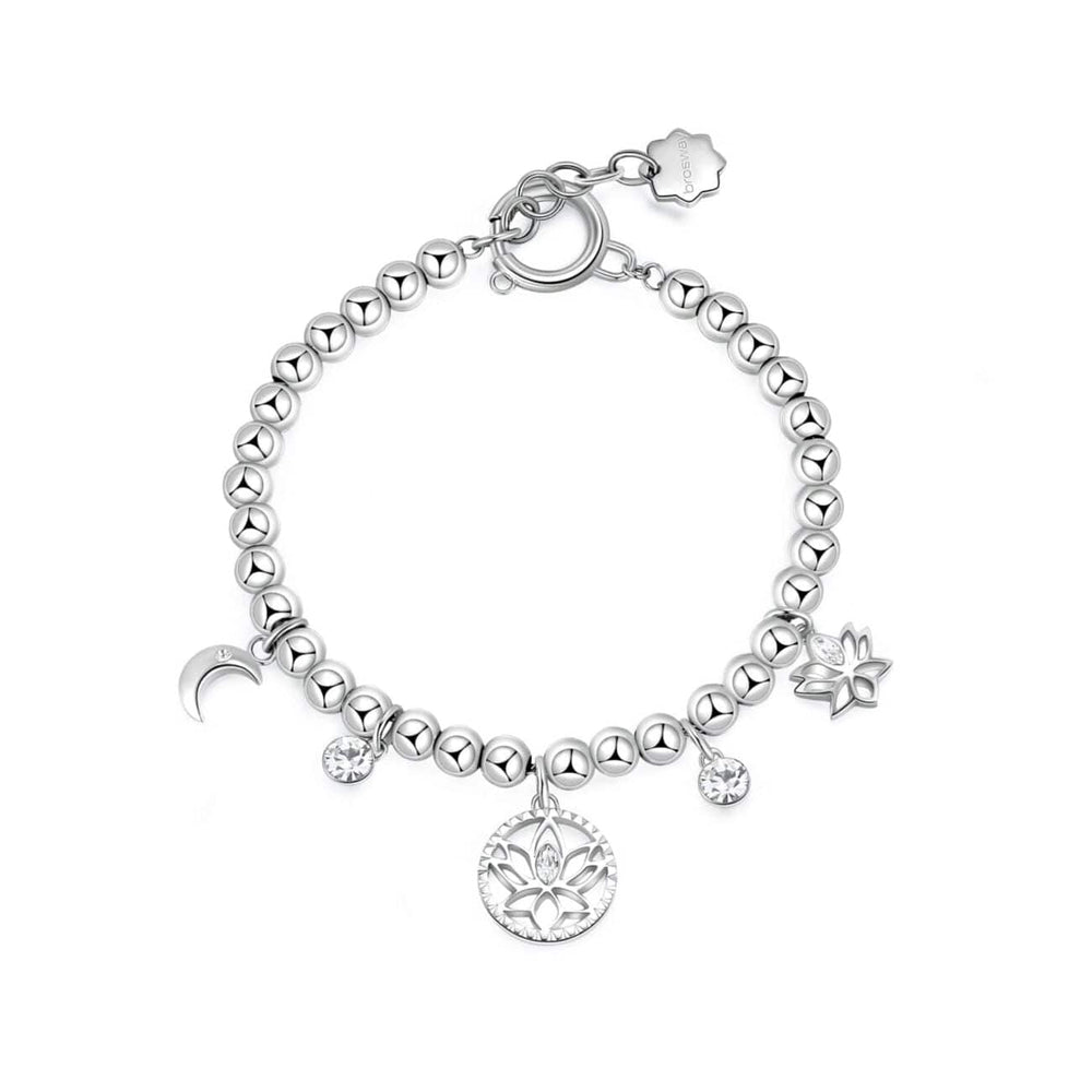 BRC-SS Stainless Steel Chakra Bracelet - Lotus Flower