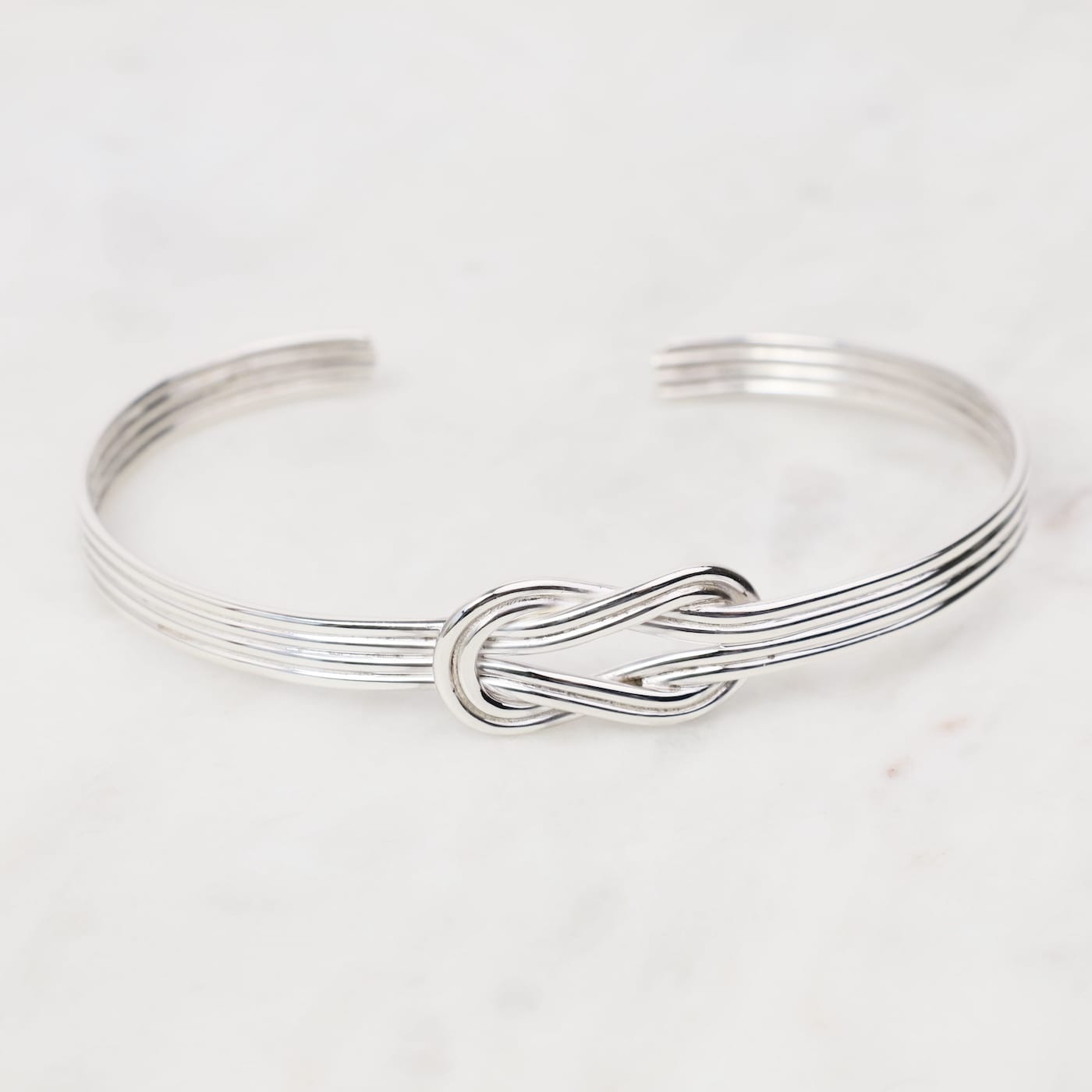 BRC Sterling Silver 4 Strand Friendship Square Knot Cu