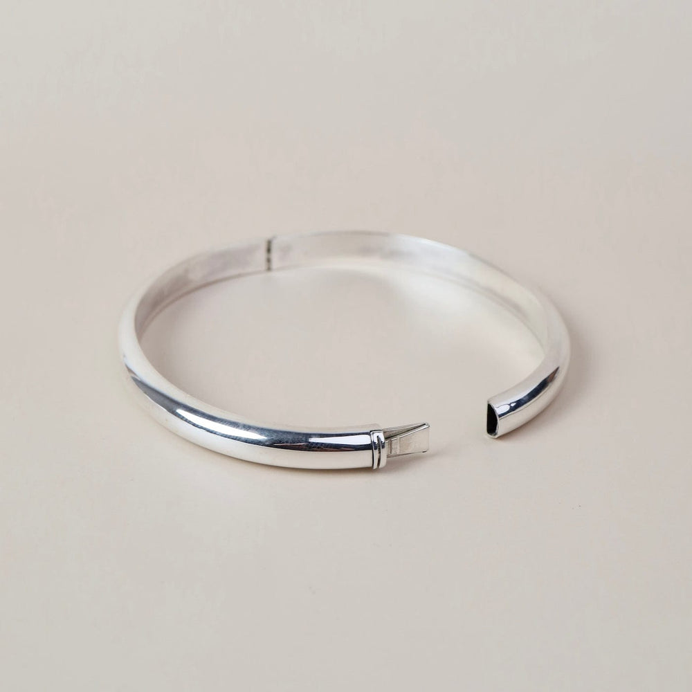 
                  
                    BRC Sterling Silver 6.5mm Rounded Hinged Bangle
                  
                