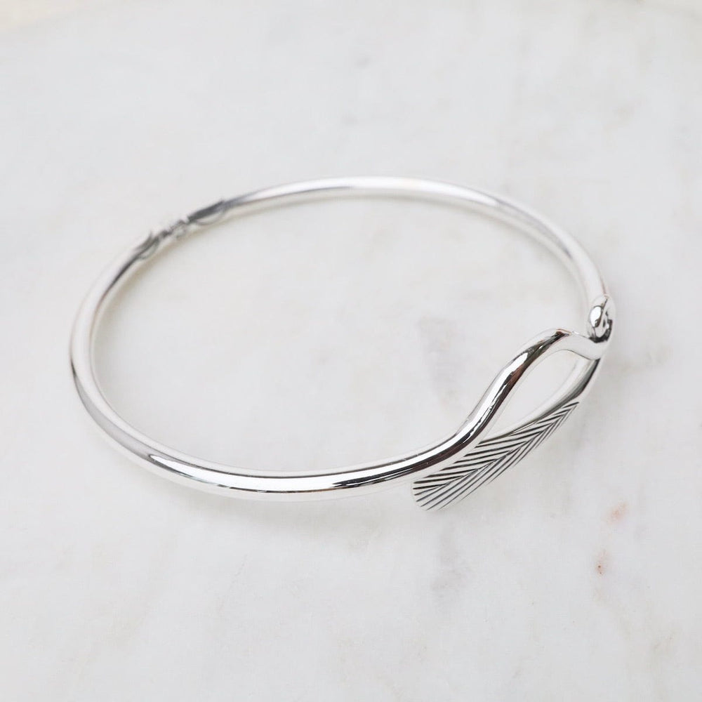 
                  
                    BRC Sterling Silver Bangle with Vine & Leaf
                  
                