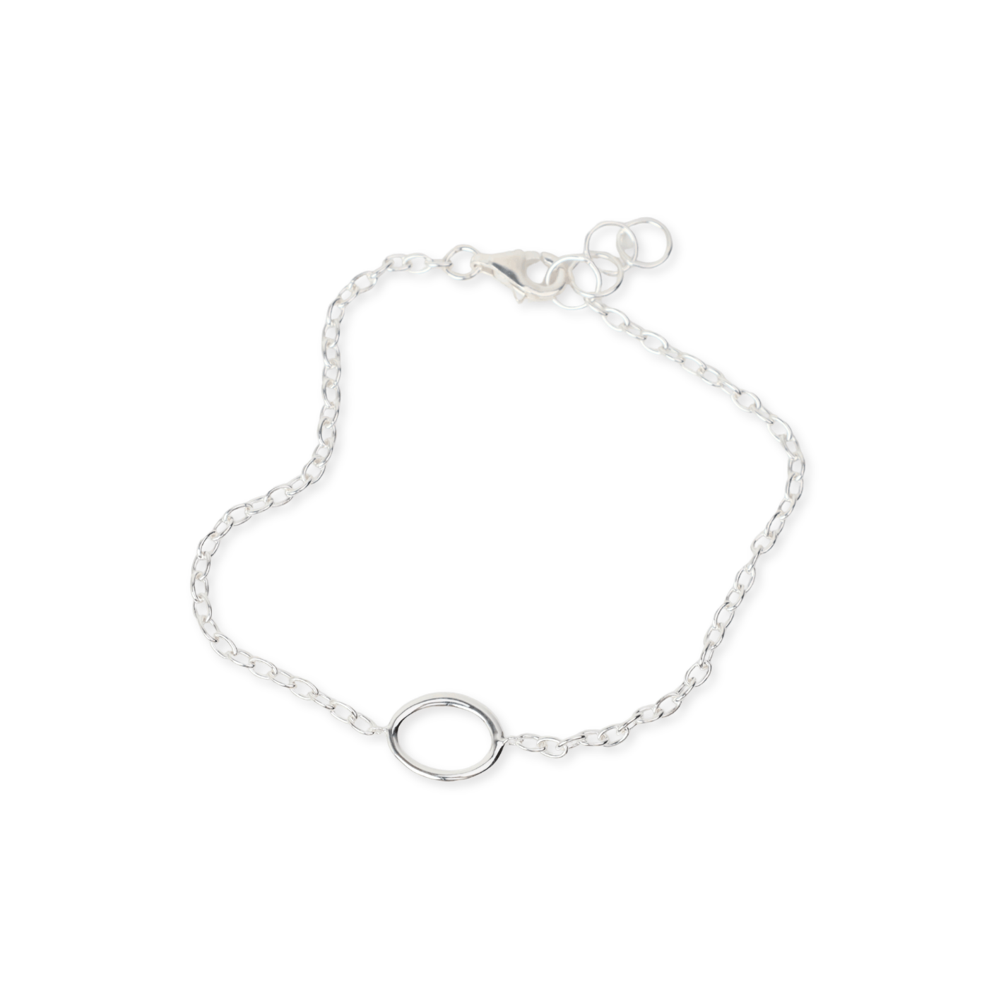 BRC Sterling Silver Bracelet With Organic Oval