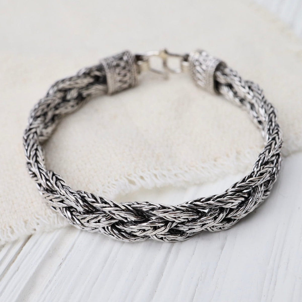 
                      
                        BRC Sterling Silver Braided Bali Chain Bracelet
                      
                    