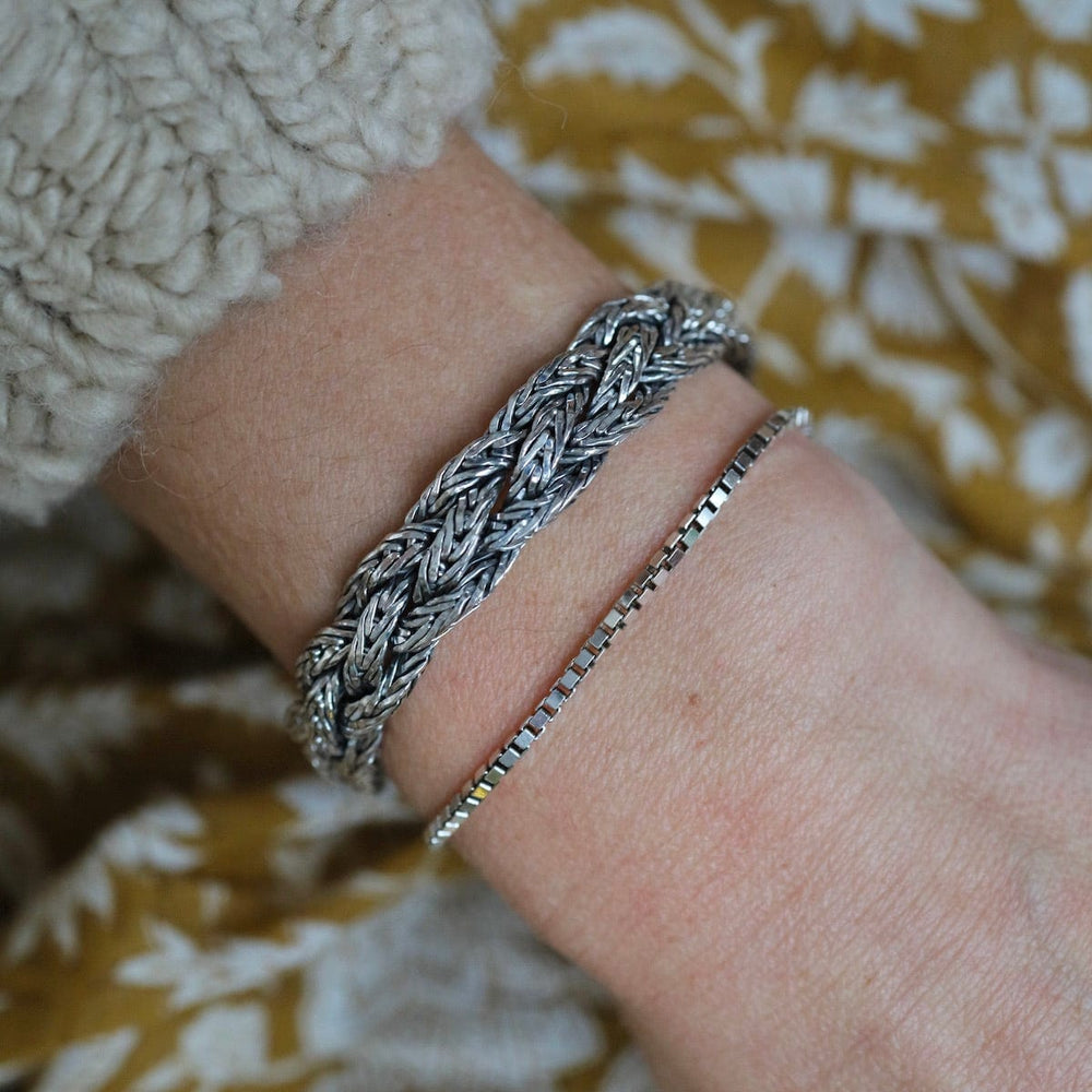 
                      
                        BRC Sterling Silver Braided Bali Chain Bracelet
                      
                    