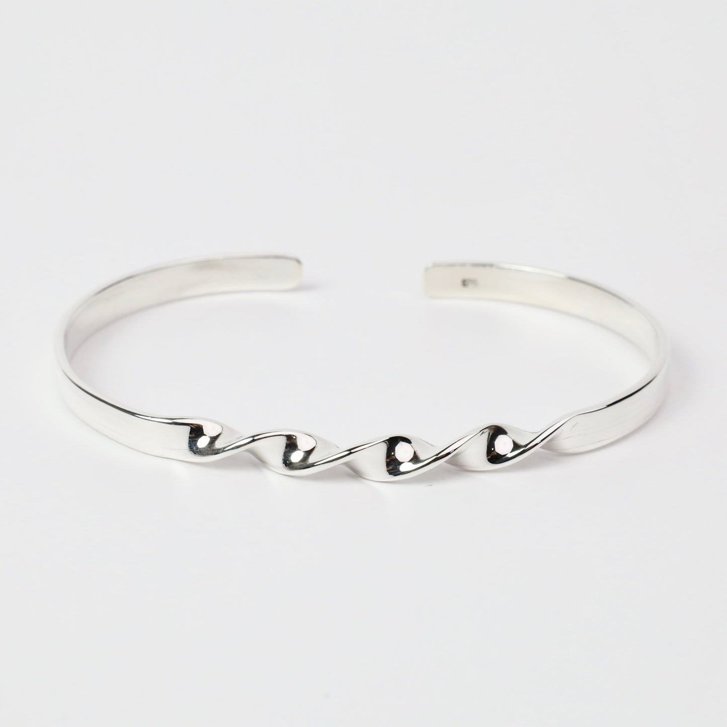 BRC Sterling Silver Center Twist Cuff Bracelet