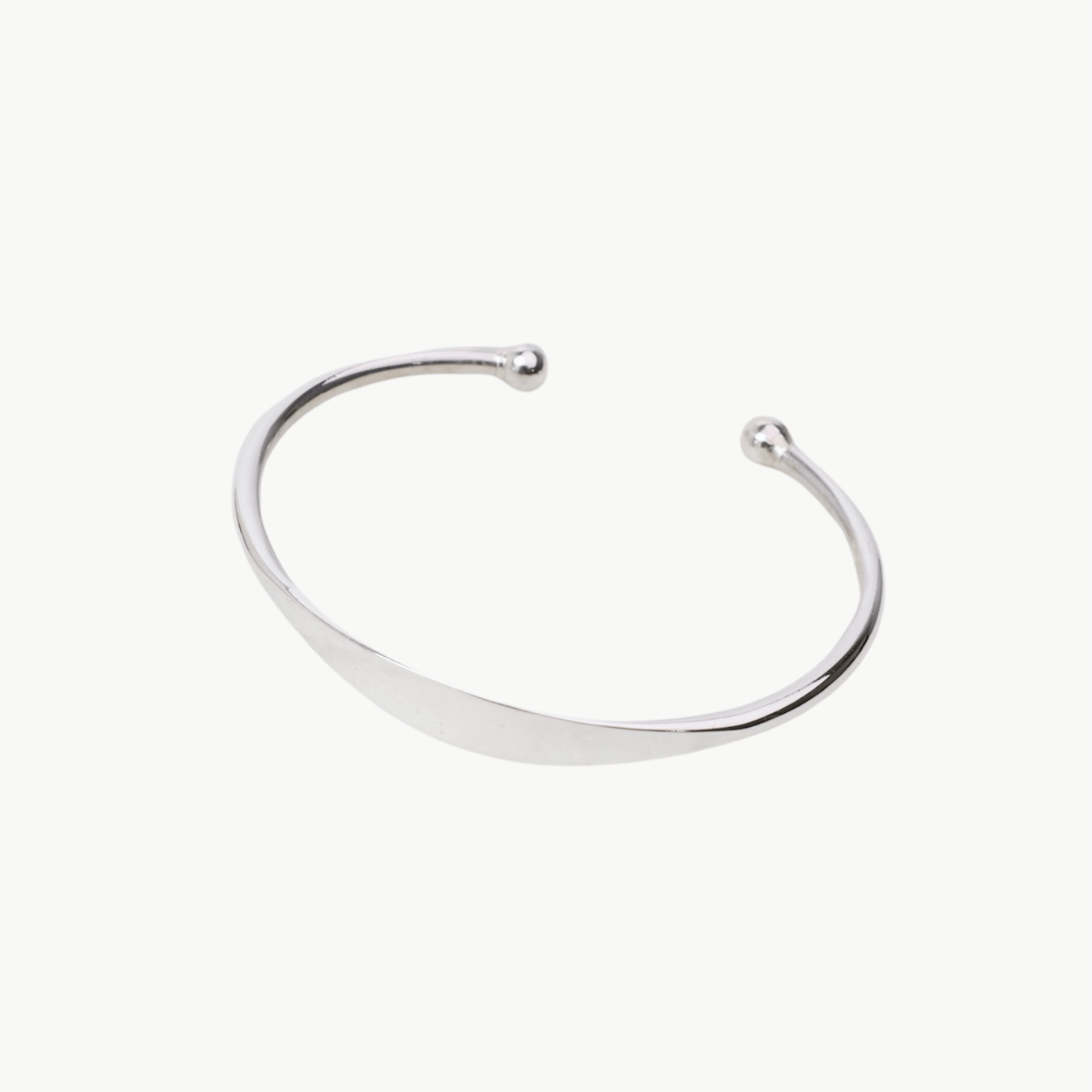 BRC Sterling Silver Child's Flat Top Cuff with Tiny Ball Ends