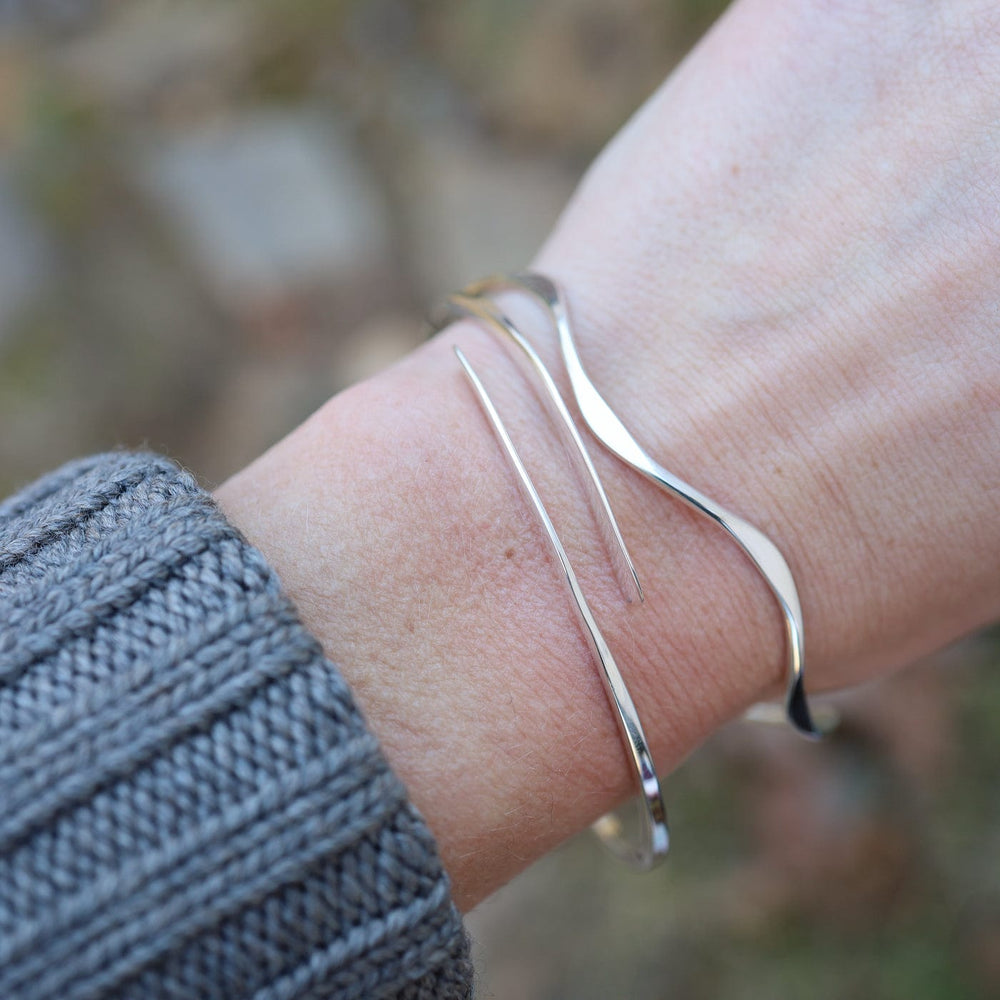 BRC Sterling Silver Coil Bangle Bracelet