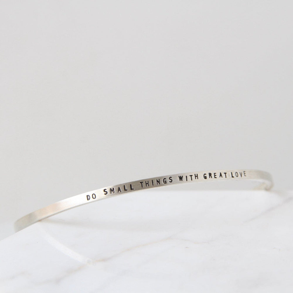 
                  
                    BRC Sterling Silver Cuff - "Do Small Things with Great Love"
                  
                