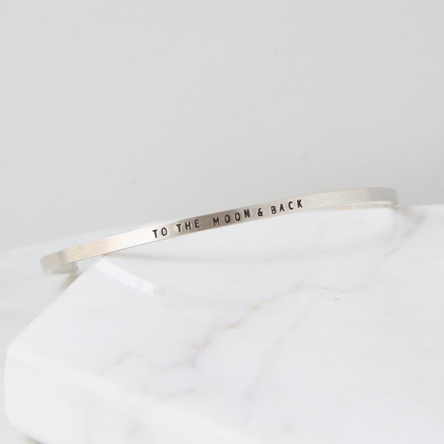 BRC Sterling Silver Cuff - "To The Moon & Back"