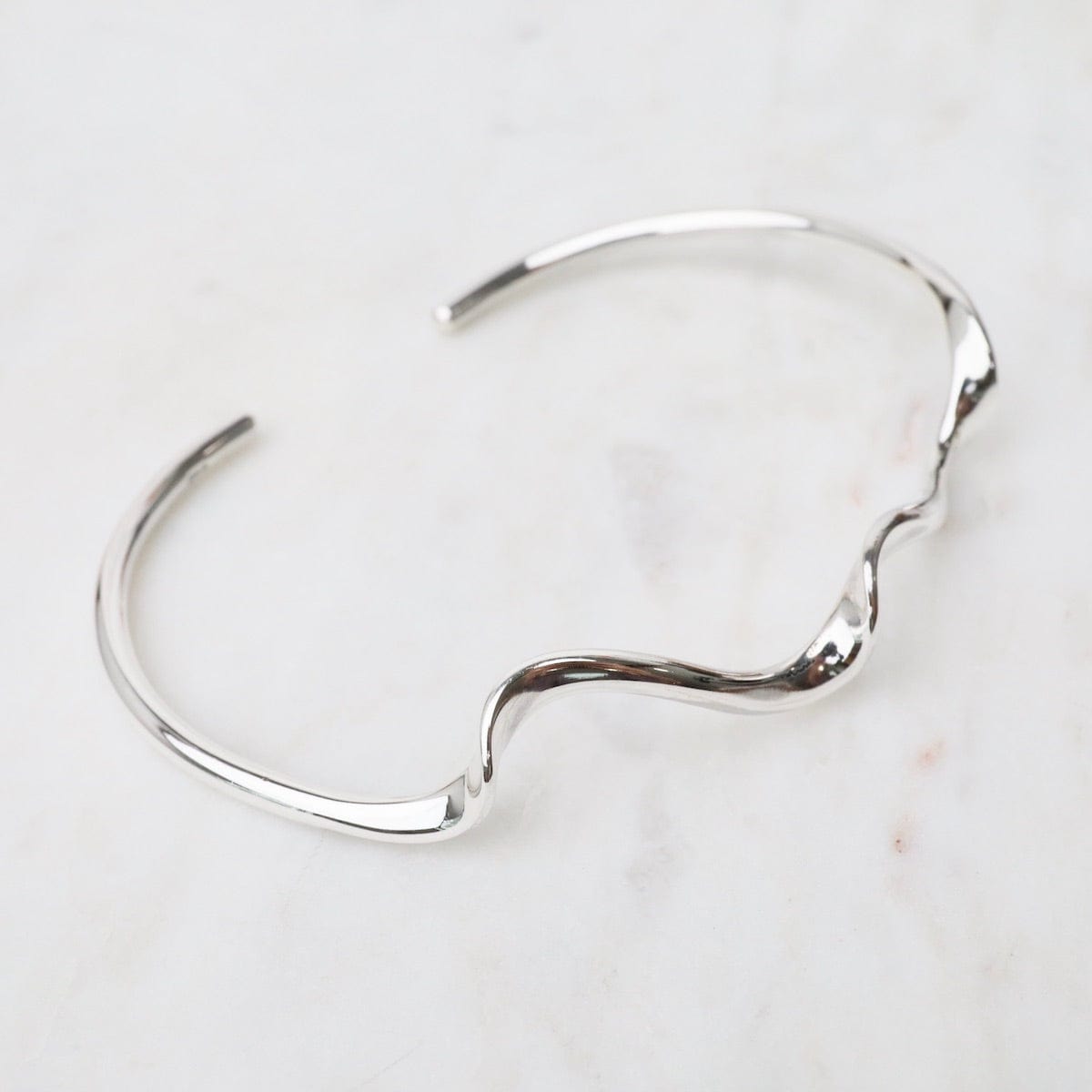 Sterling Silver Cuff with 3 Small Waves – Dandelion Jewelry