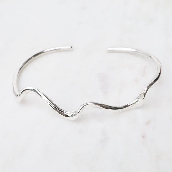 BRC Sterling Silver Cuff with 3 Small Waves