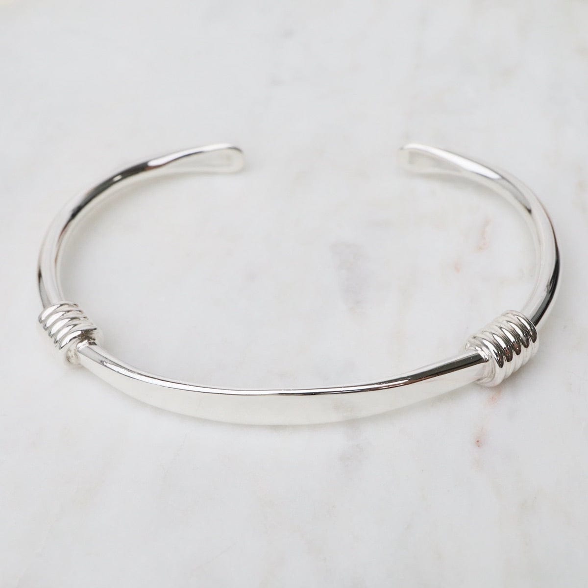 BRC Sterling Silver Cuff with Double Wrapped Details