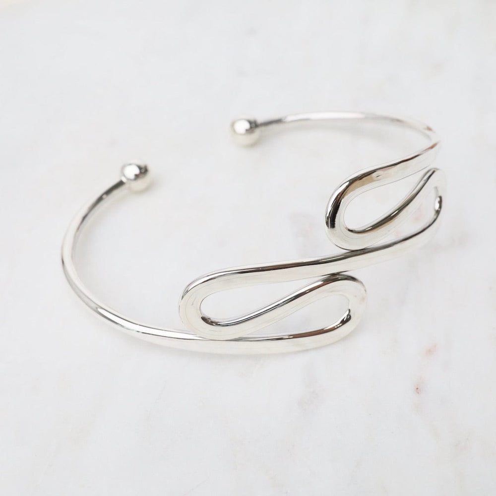 
                  
                    BRC Sterling Silver Cuff with Flow Waves
                  
                