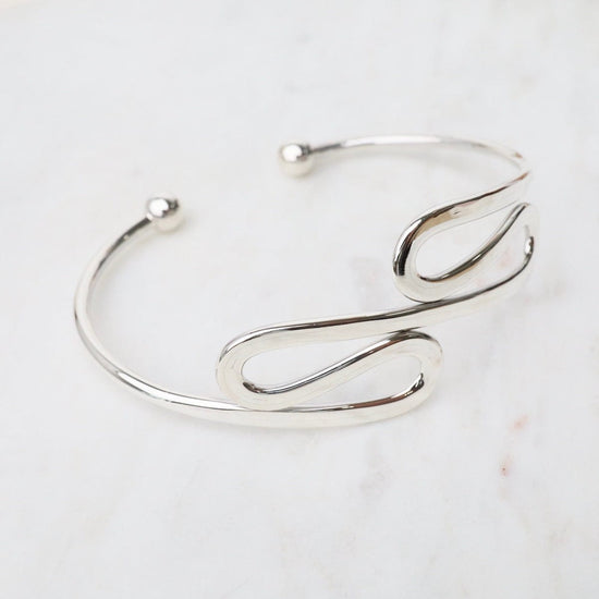 BRC Sterling Silver Cuff with Flow Waves